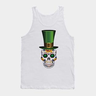 Sugar Skull Saint Patricks Day of Dead Tank Top